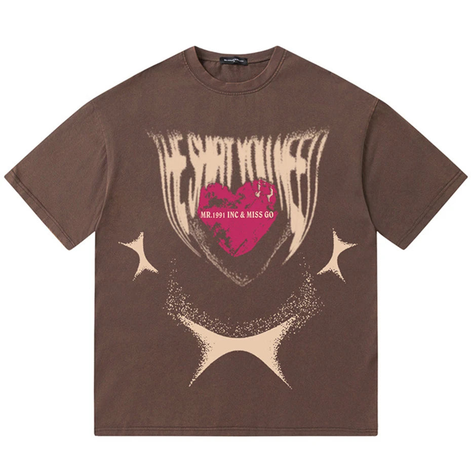 1991 INC - Oversized Harajuku T-shirt, summer men's tshirt, print tshirt