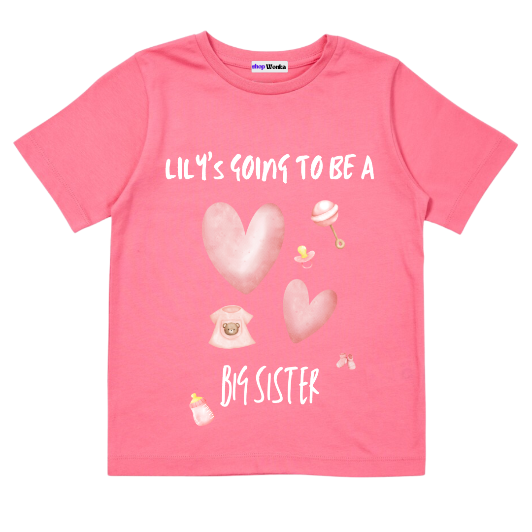 Going To Be A Sister - Customisable Kids T-shirt