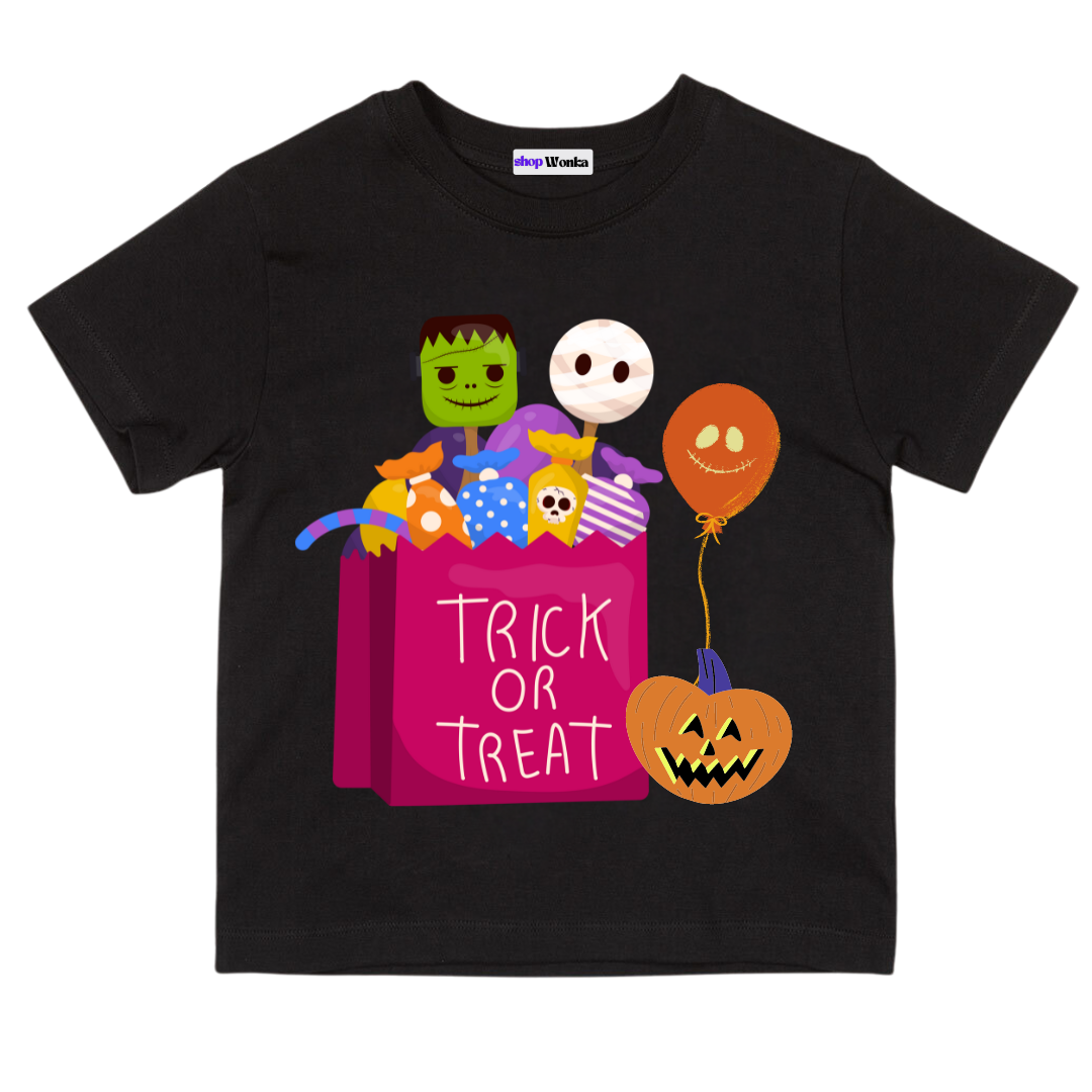 Trick or Treat - Halloween Kids Customisable T-shirt
