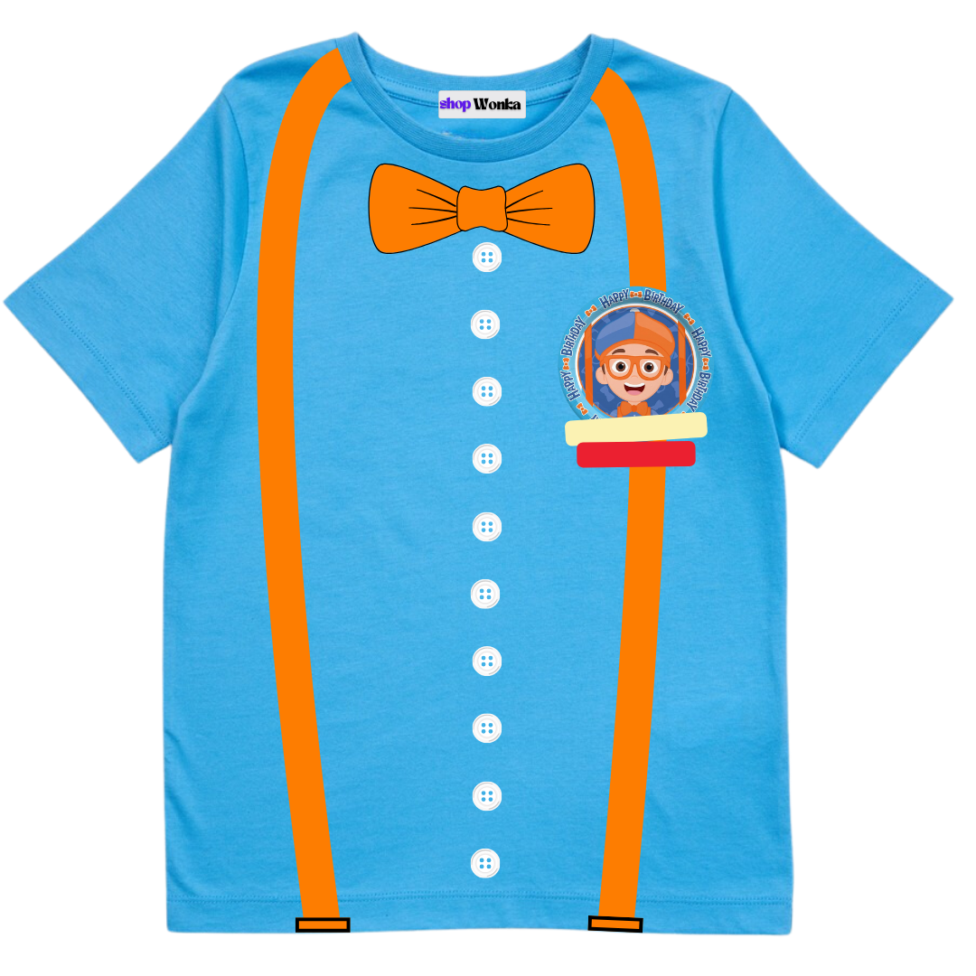 BLIPPI - Customisable Kids Birthday T-shirt
