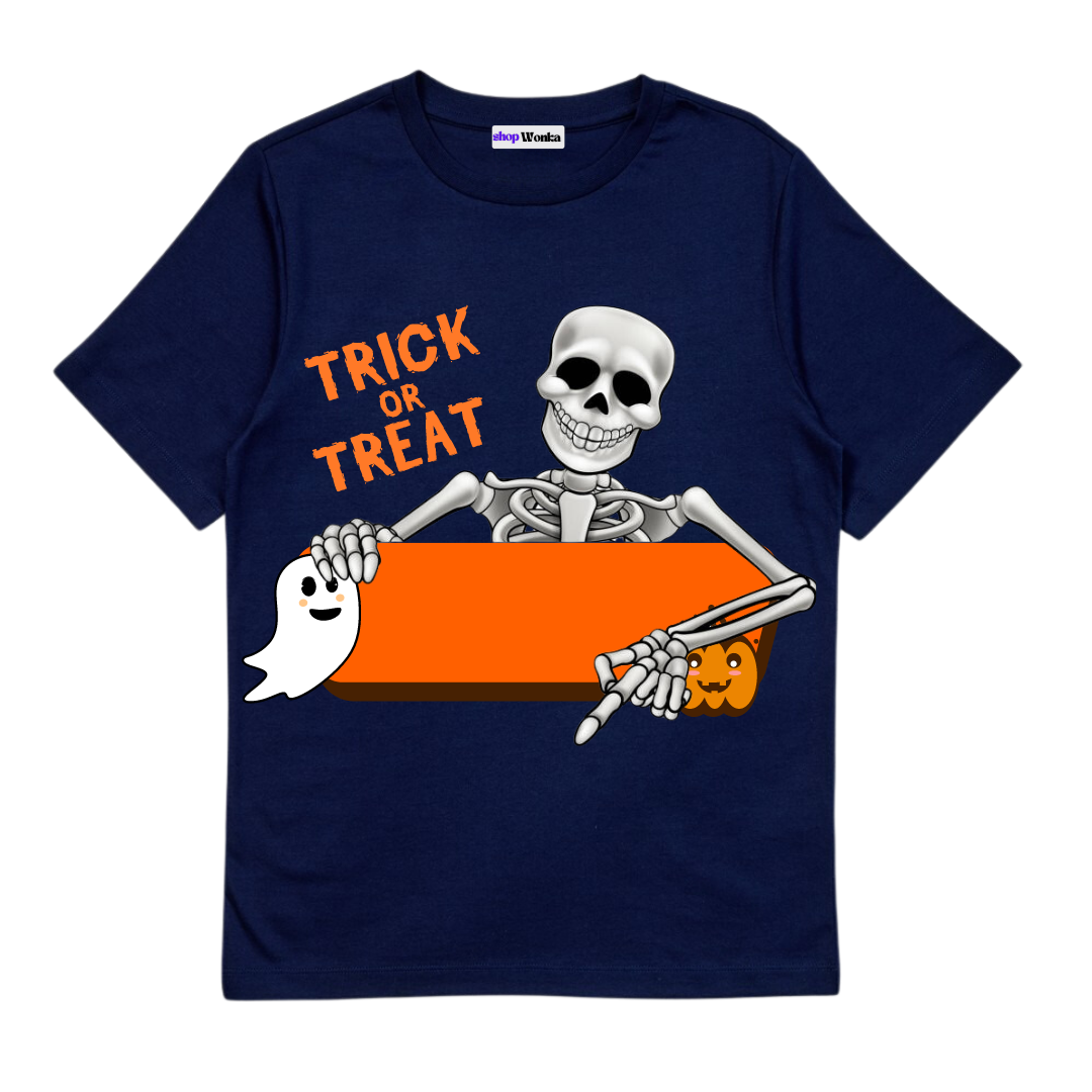 Trick or Treat - Customisable Kids Halloween T-shirt
