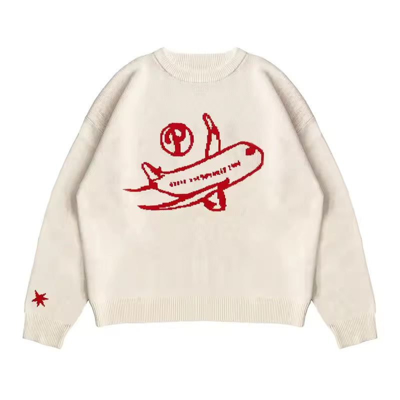 "Cozy, oversized knit pullover sweater with a relaxed fit, soft fabric, and minimalist design, perfect for effortless style and comfort."