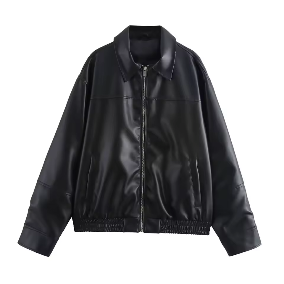 Faux Leather Jacket for Women Winter Jacket