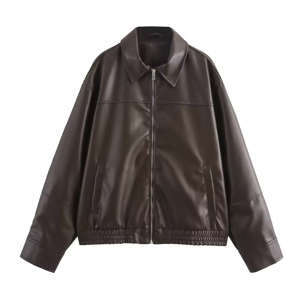 Faux Leather Jacket for Women Winter Jacket