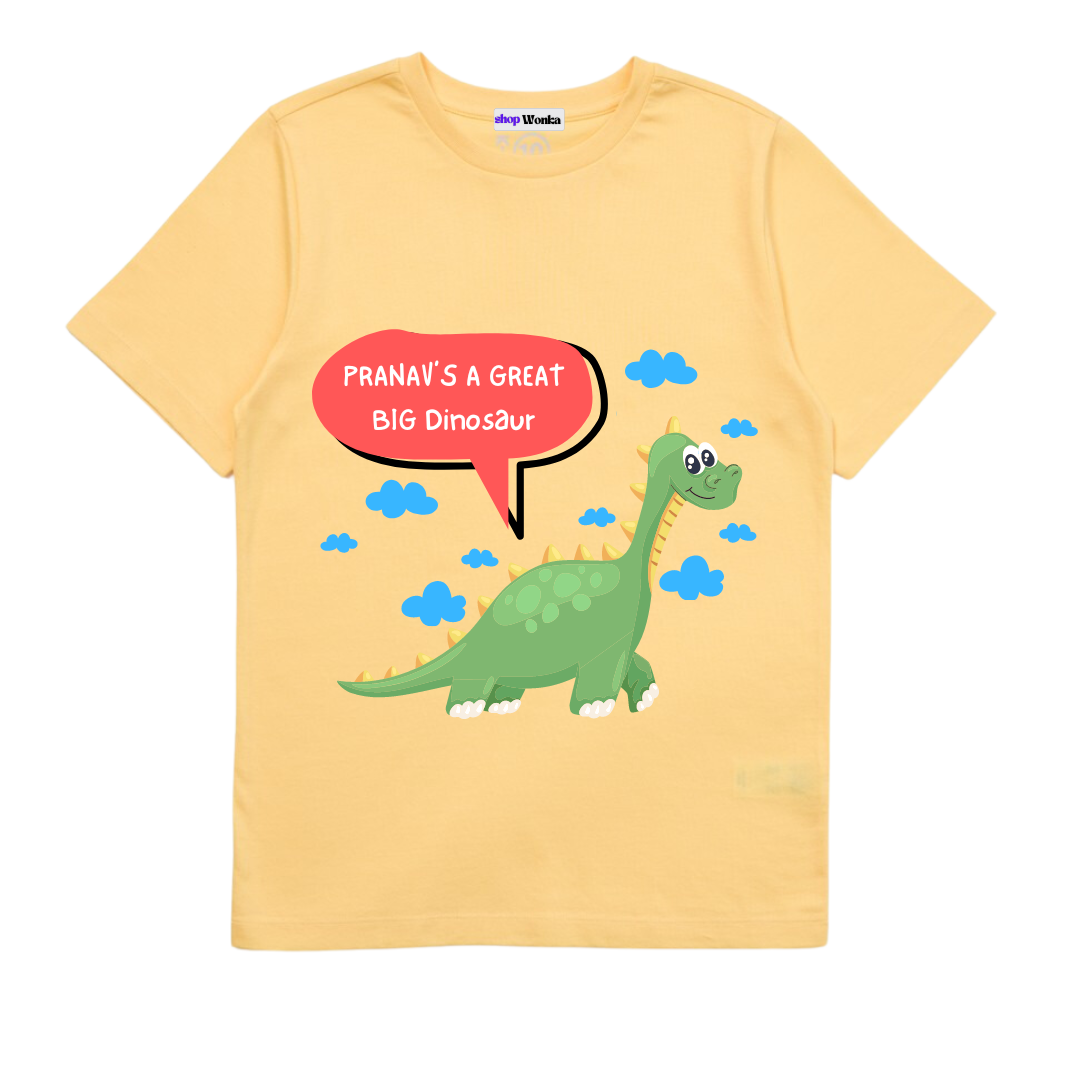 Great Big Dinosaur, Kids Custumisable T-shirt, 100% cotton