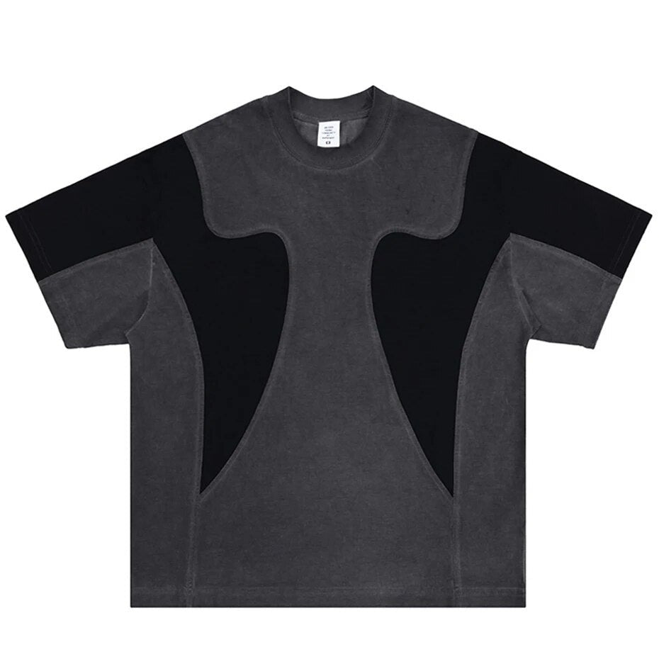 Charcoal Crewnwck - Loose Fit T-shirt