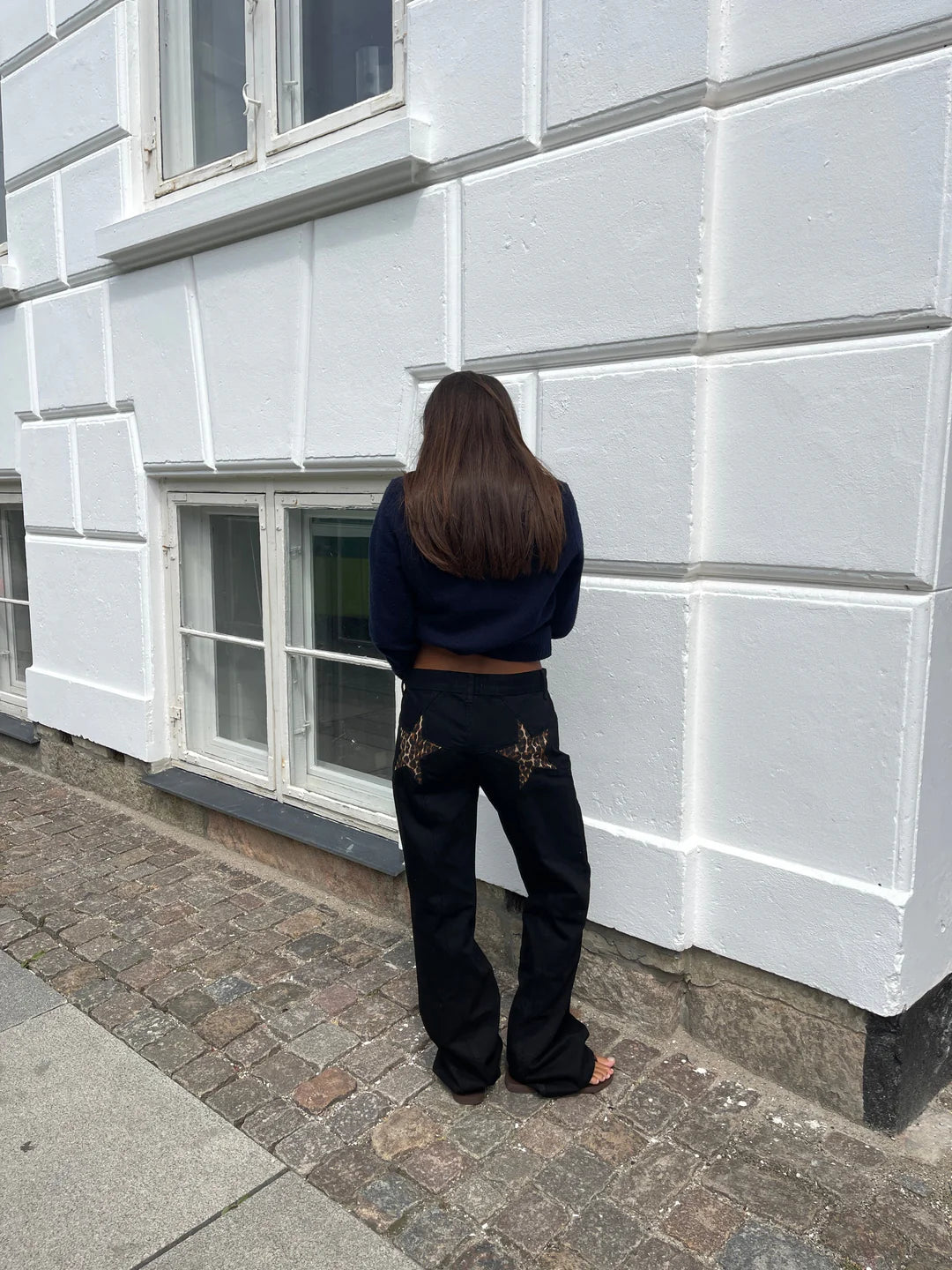 Embroidered Leopard Tara Loose Fit Jeans