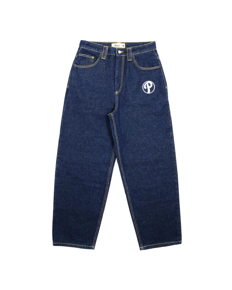 Protect Ldn - Indigo Blue Embroidered Jeans