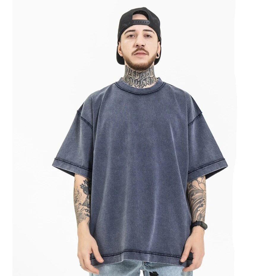 Vintage Reverse Stitch Washed Loose Fit T-shirt