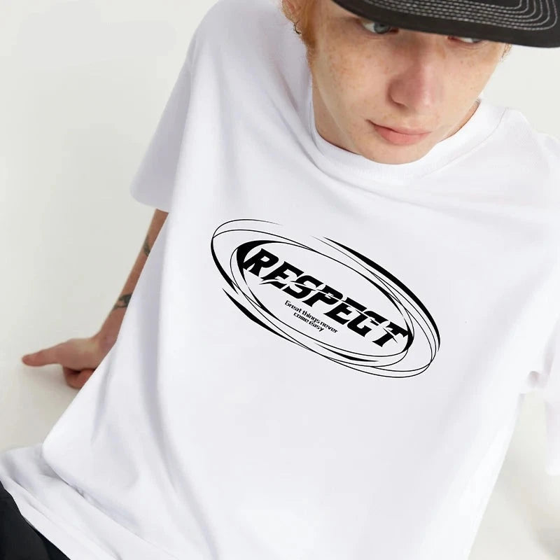 "Respect" - Loose Fit T-shirt, summer men's tshirt, oversized tshirt, streetwear tshirt