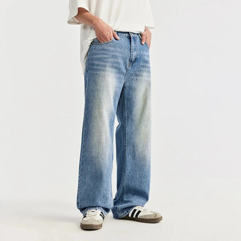 Vintage Wash Baggy Jeans - Loose Fit