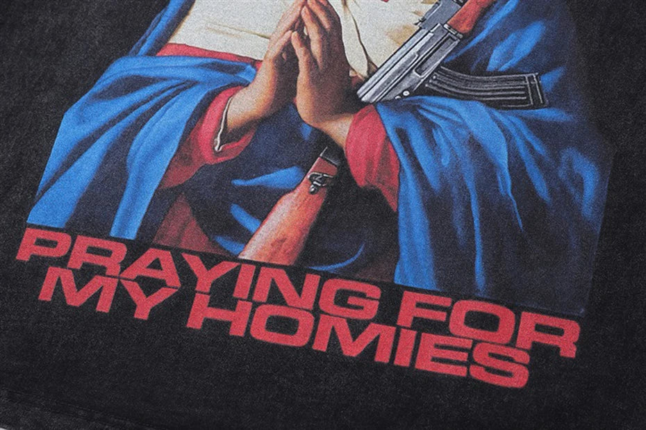 SAINTY - Oversized Washed T-shirt