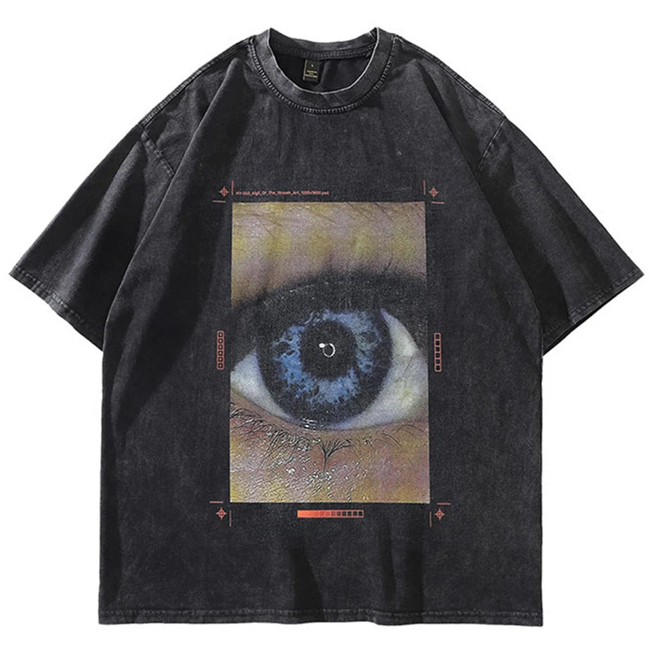 Graphic Blue Eye Oversized T-shirt