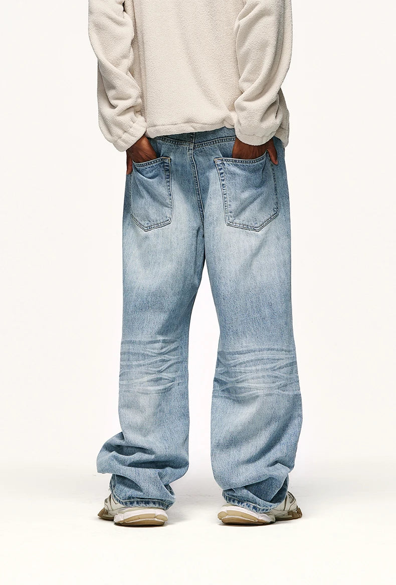 Ripped Baggy Wide-Leg Jeans