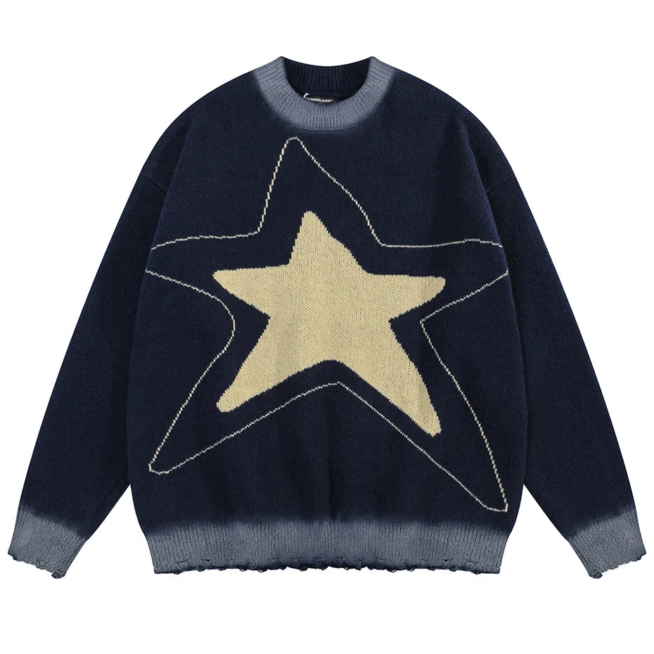 BIG STAR HUG - Knitted Wool Oversized Sweater