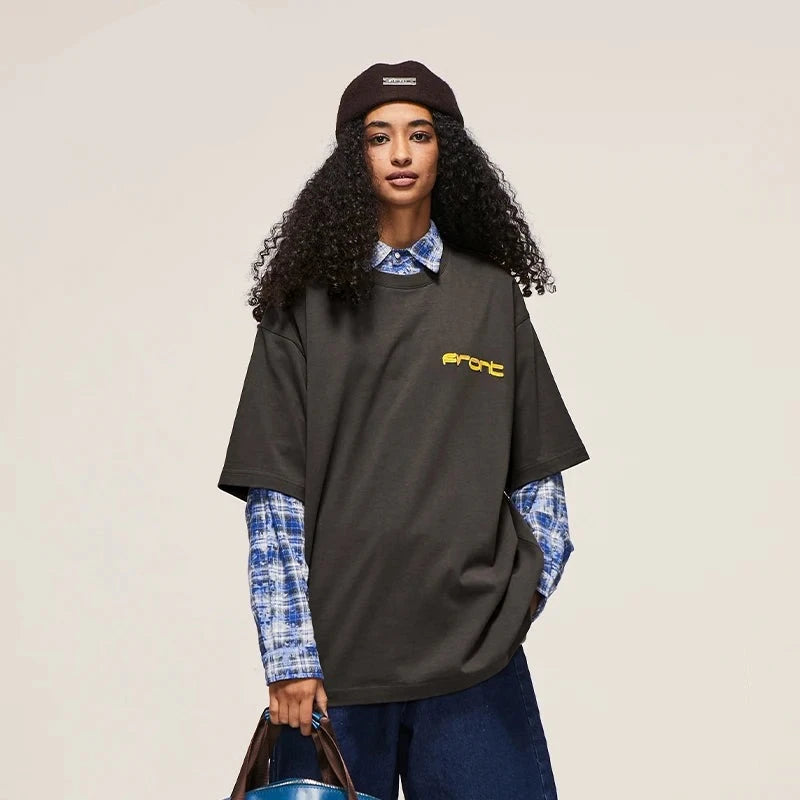 "Bach" - Chenille Letter Patch Embroidery T-Shirt
