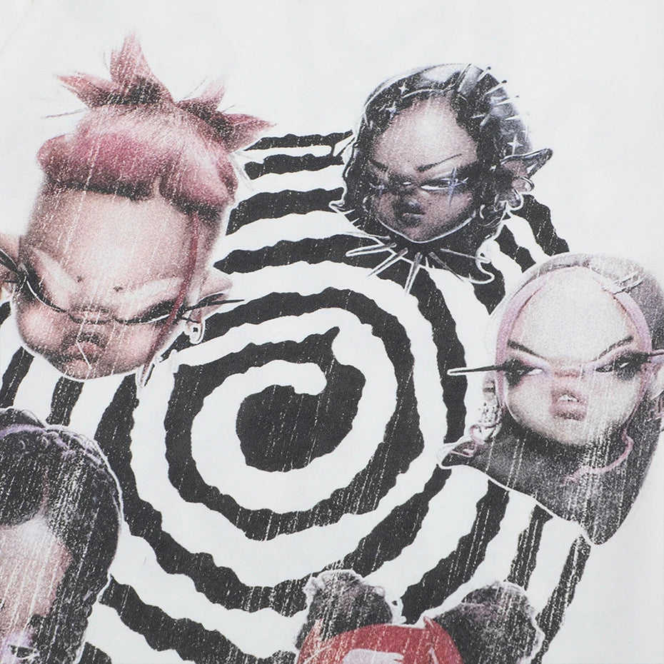 PSYCHEDELIC ABSTRACT - Oversized Cotton T-shirt