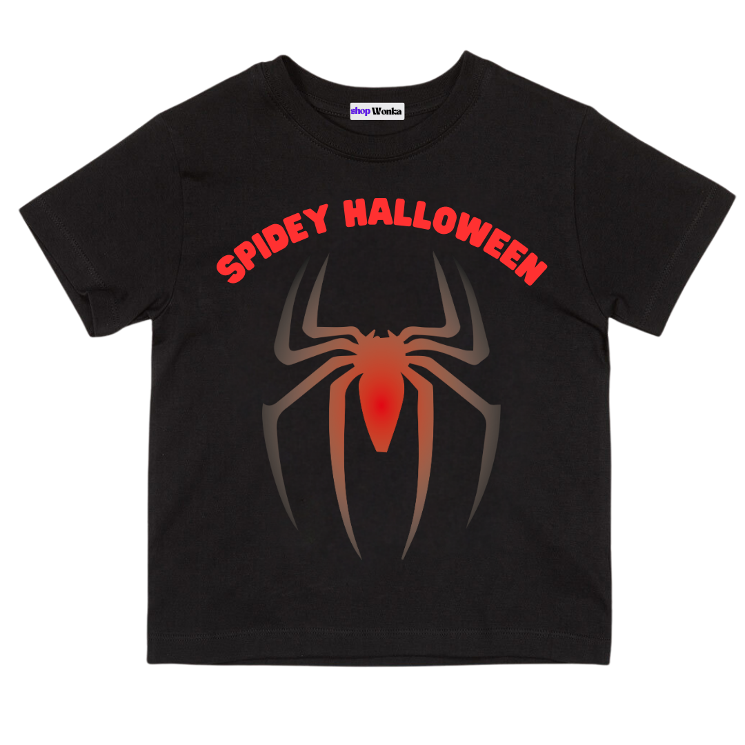 Halloween T-shirt, Spidey, 100% cotton, Spooky, Customisable kids T-shirt