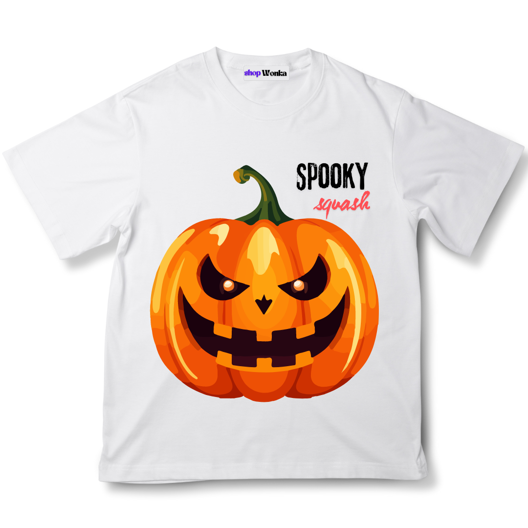 Halloween, Spooky Squash, Pumpkin, 100% cotton, customisable t-shirt,