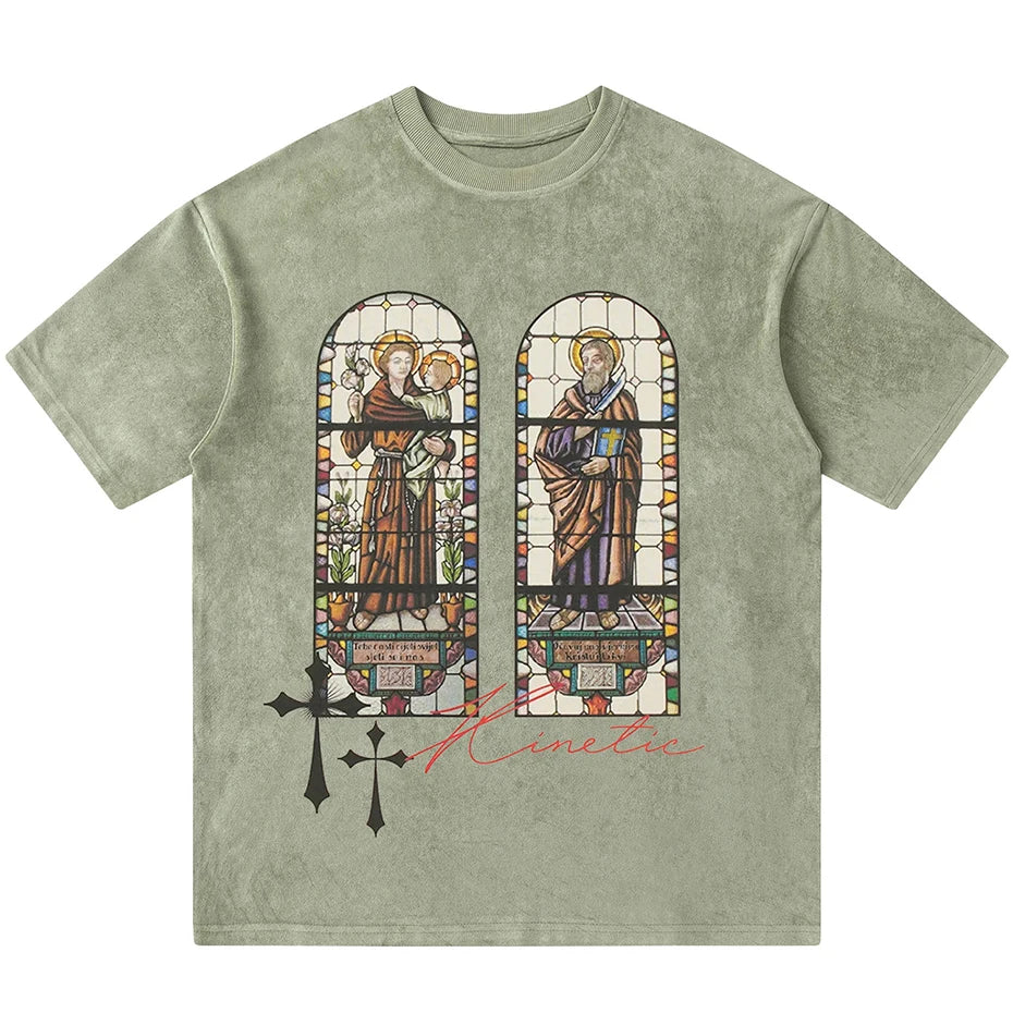 THE TWO SAINTS - Vintage Loose Fit T-shirt, oversized tshirt, summer wear tshirt
