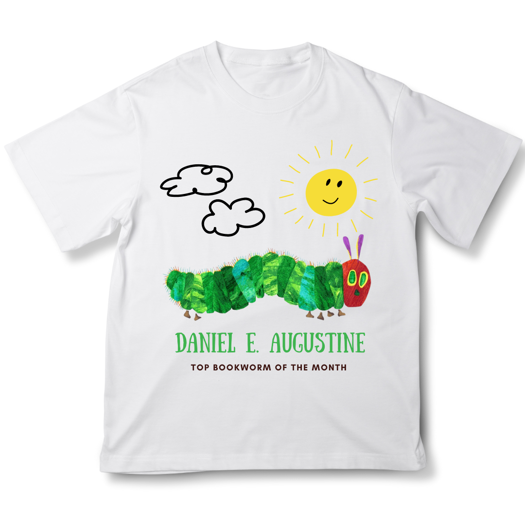 The hungry caterpillar, customisable t-shirt for kids, 100% cotton