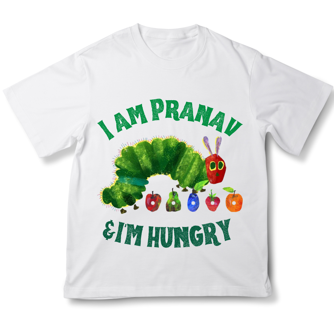 the hungry caterpillar, kids t-shirt, customisable t-shirt, 100% cotton