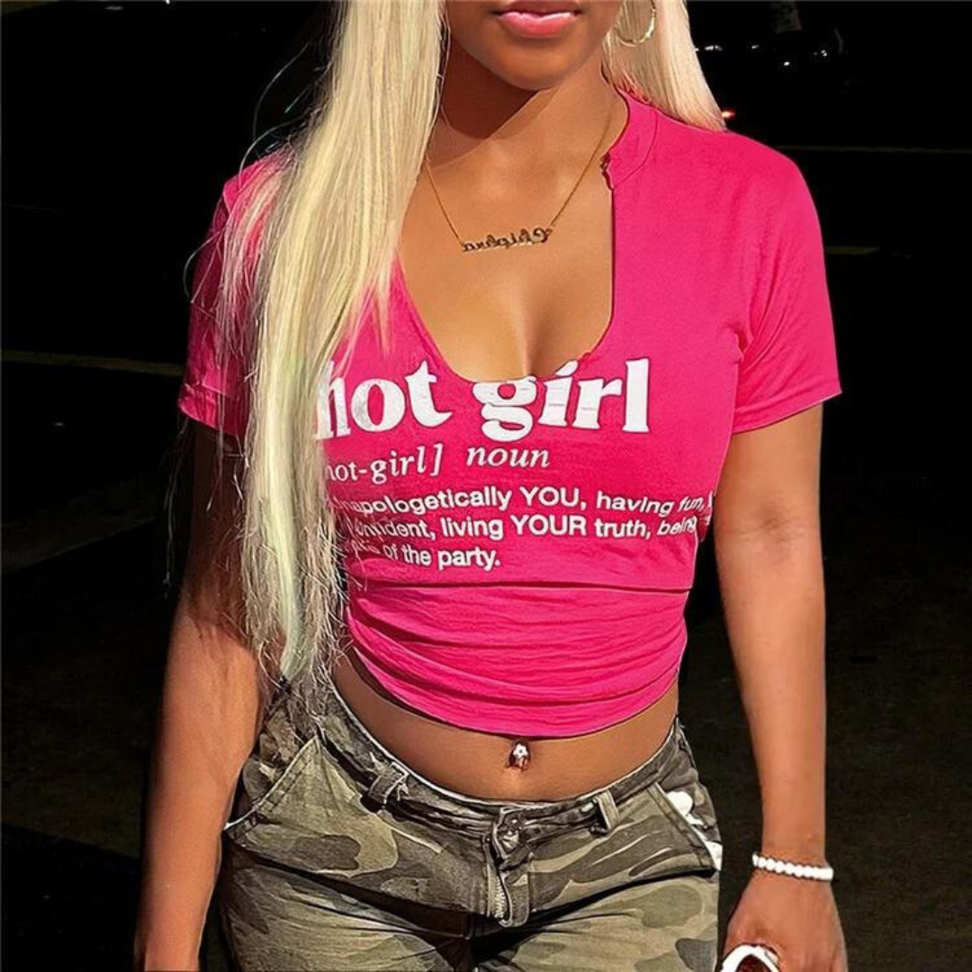 "Hot Girl Definition" Cropped T-Shirt