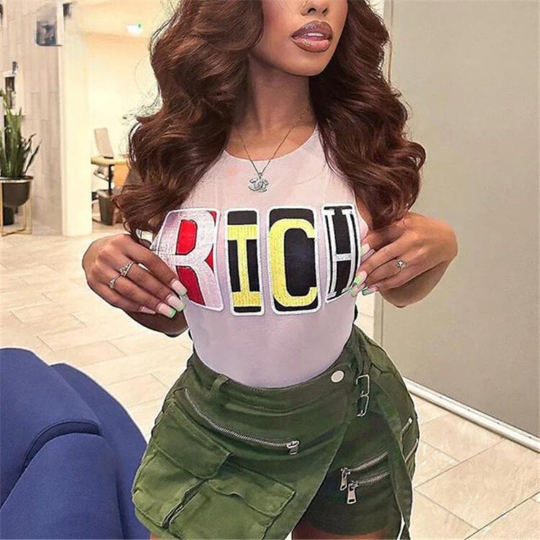 "Richie Rich" Cropped Tank Top