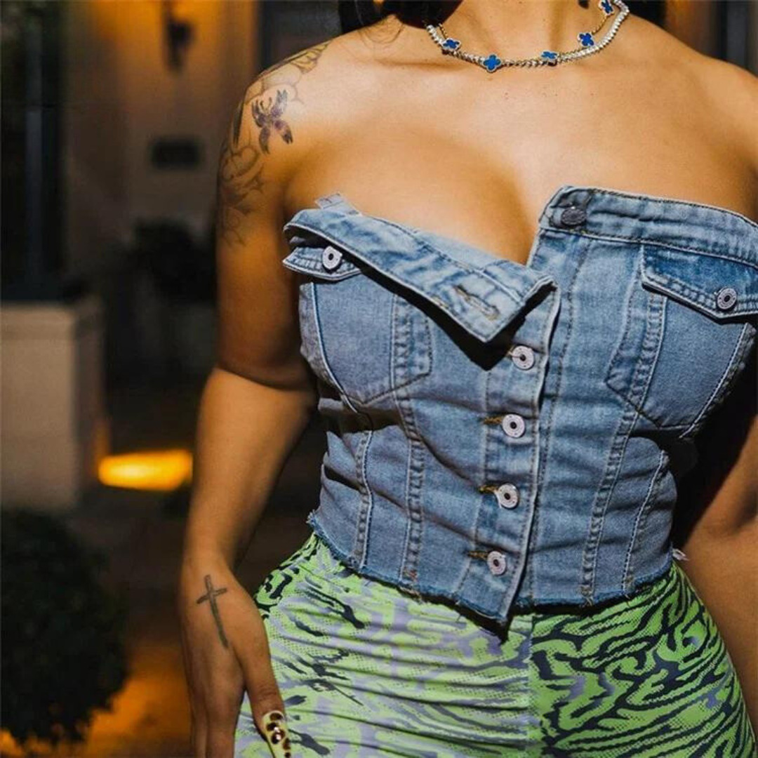 Denim Cowboy Corset