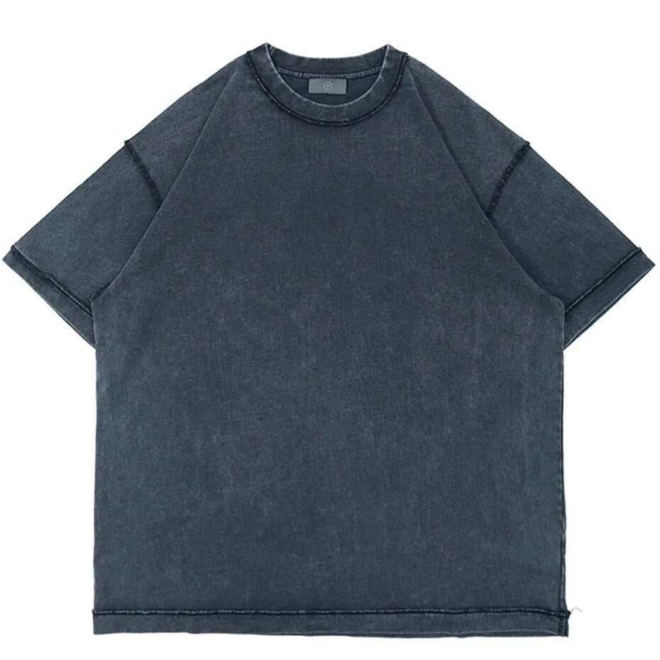 Vintage Reverse Stitch Washed Loose Fit T-shirt, oversized tshirt, casual tshirt