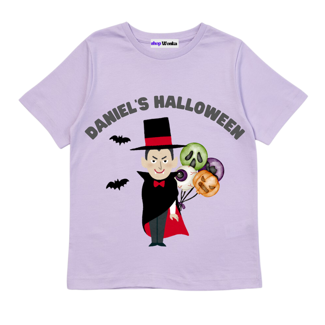 Daniel's Halloween T-shirt, 100% cotton, Customisable kids T-shirt