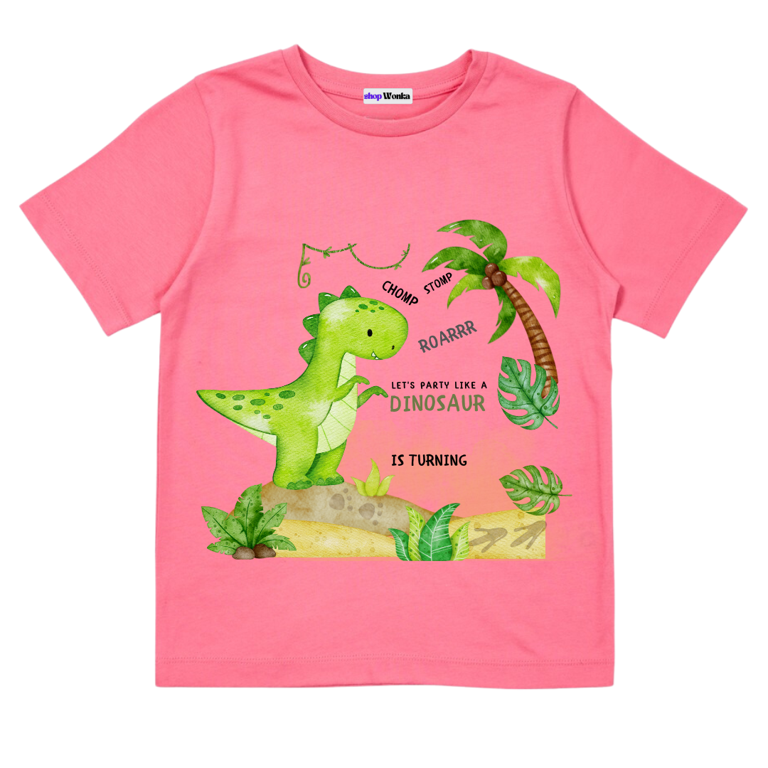 Customisable Birthday T-shirt - Dinosaur Themed