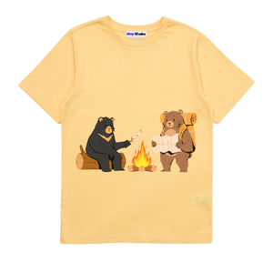 The Very Hungry Bear - Customisable Kids T-shirt (Yellow)