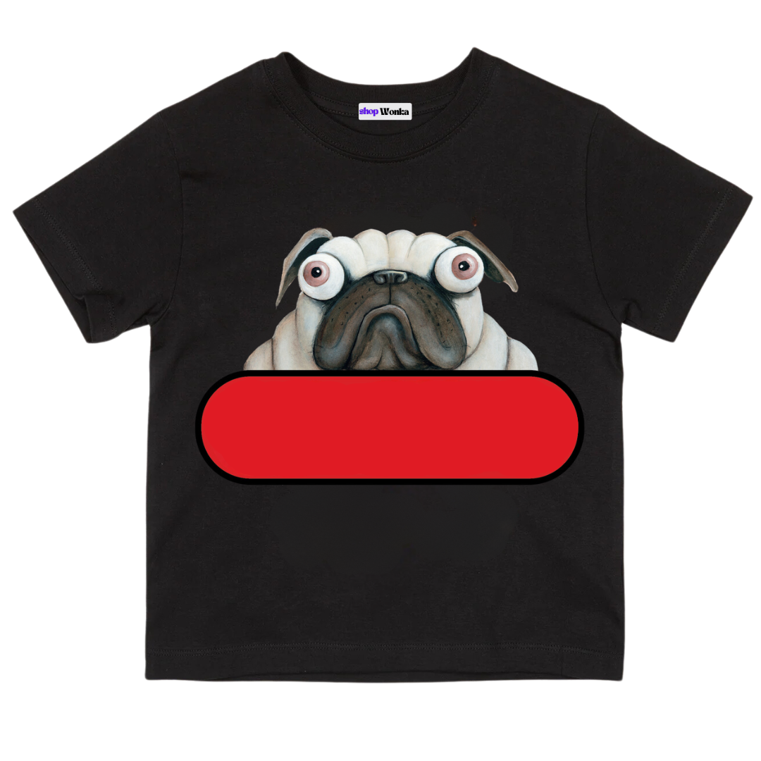 Pig The Pug Don't Share - Customisable Kids T-shirt