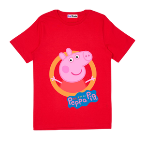 Peppa Pig Oinkastic Day - Customisable Kids T-shirt (Red)