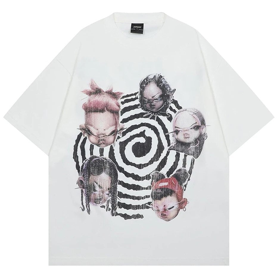 PSYCHEDELIC ABSTRACT - Oversized Cotton T-shirt