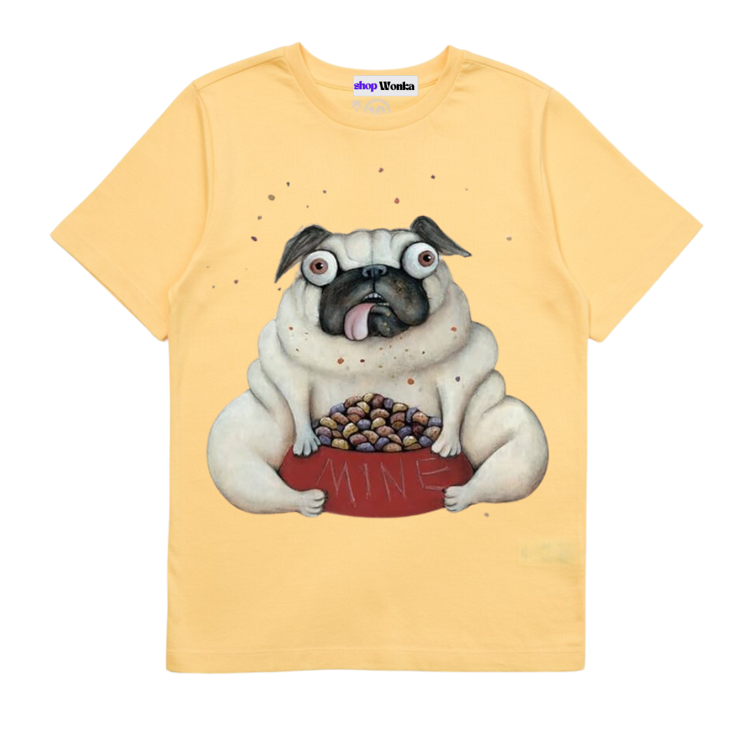 Pig The Pug & Snacks - Kids Customisable T-shirt