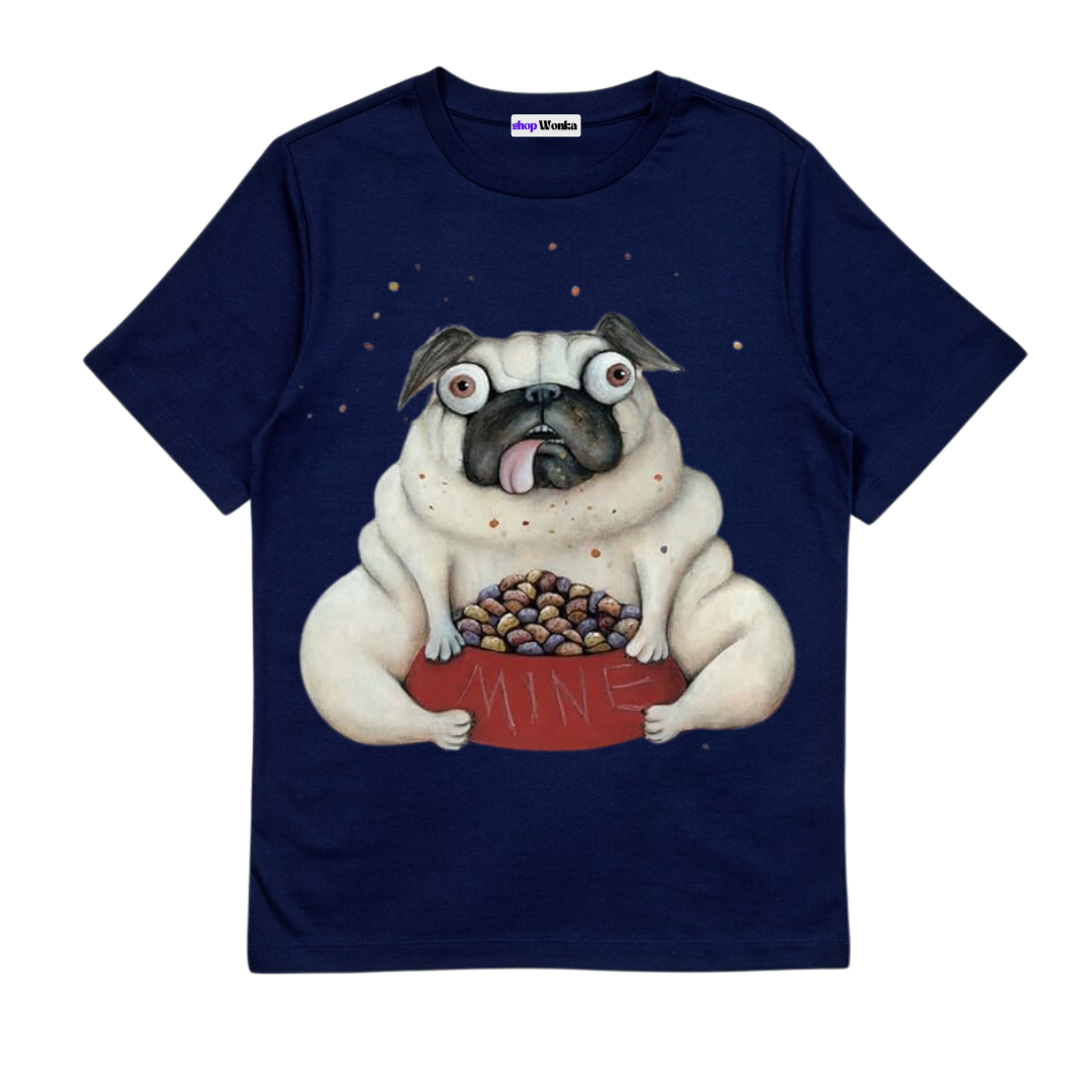 Pig The Pug & Snacks - Kids Customisable T-shirt