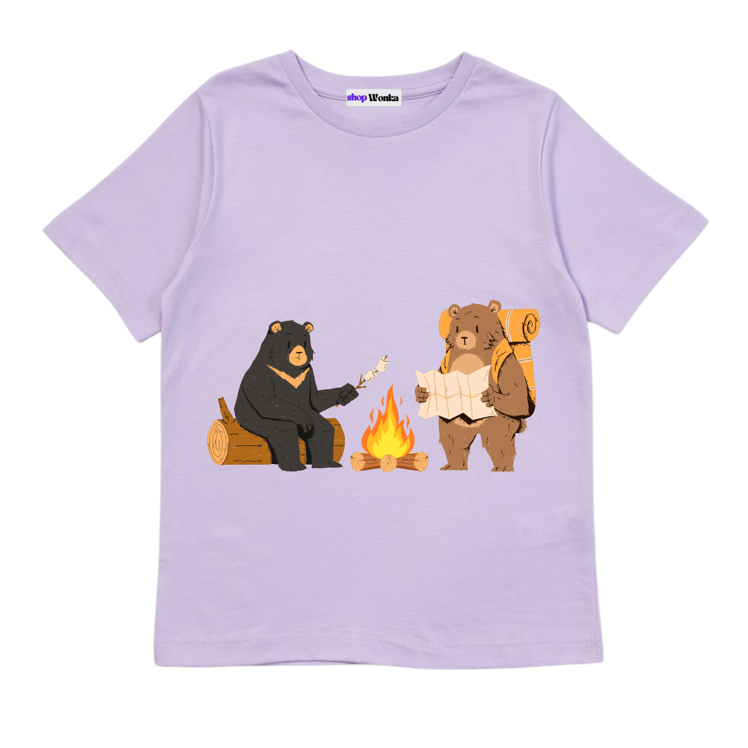 The Very Hungry Bear - Customisable Kids T-shirt (purple)