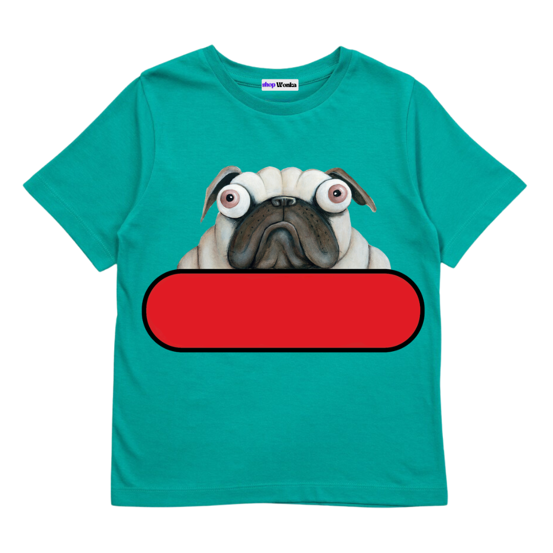 Pig The Pug Don't Share - Customisable Kids T-shirt