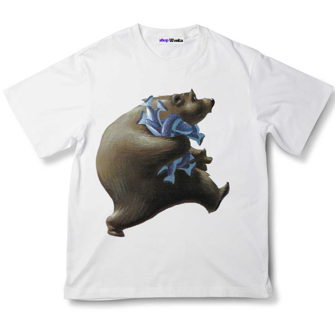 The Very Hungry Bear - Customisable Kids T-shirt (White)