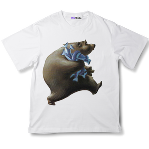 The Very Hungry Bear - Customisable Kids T-shirt (White)