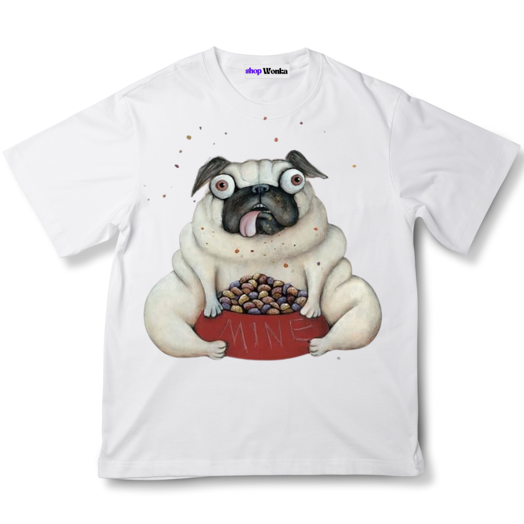 Pig The Pug & Snacks - Kids Customisable T-shirt