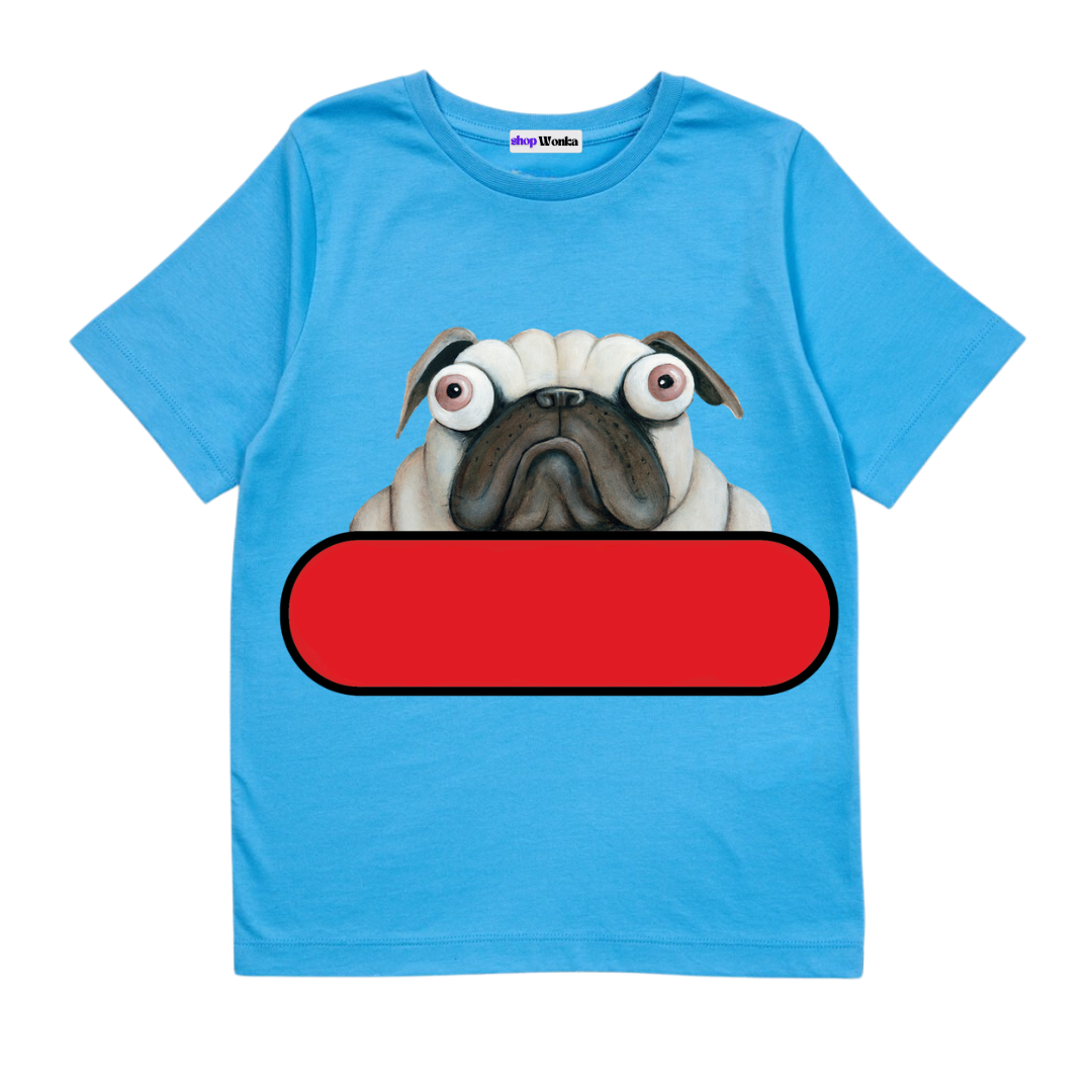 Pig The Pug Don't Share - Customisable Kids T-shirt