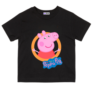 Peppa Pig Oinkastic Day - Customisable Kids T-shirt (Black)