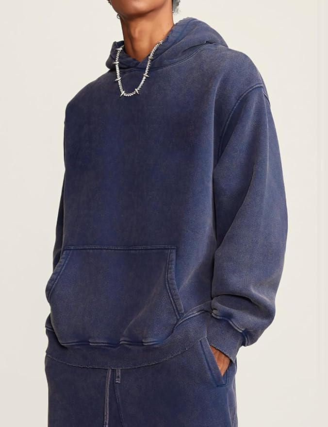 FADE CRAFT - Oversized Acid Wash Hoodie Pullover