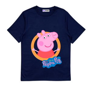 Peppa Pig Oinkastic Day - Customisable Kids T-shirt (Navy)
