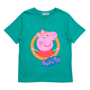 Peppa Pig Oinkastic Day - Customisable Kids T-shirt (Green)