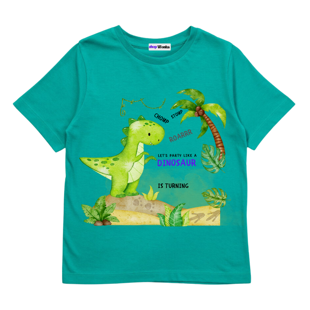 Customisable Birthday T-shirt - Dinosaur Themed