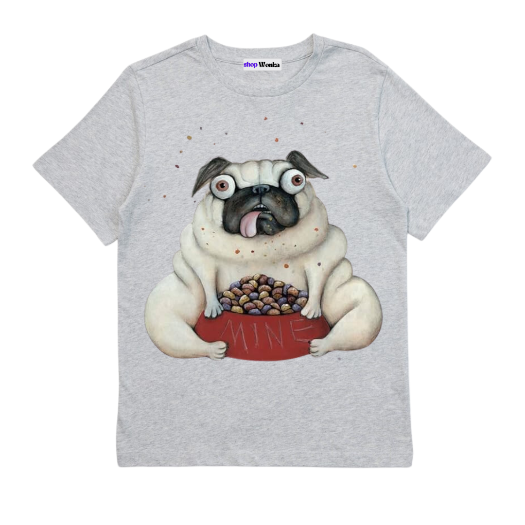 Pig The Pug & Snacks - Kids Customisable T-shirt